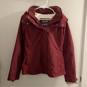 Hollister Burgundy Utility Jacket